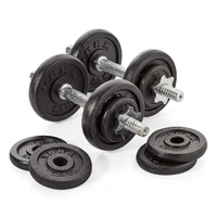 20KG Black Cast Iron Dumbbell Spinlock Set